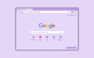 Minimalist Blackberry Juice theme for Chrome browser with dark purple background
