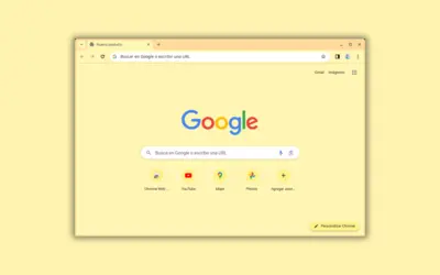 Minimalist Cornmeal Porridge theme for Chrome browser with creamy beige background
