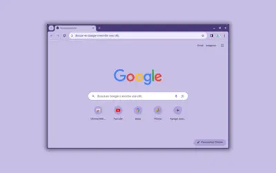 Minimalist Diana Yin theme for Chrome browser with elegant purple background