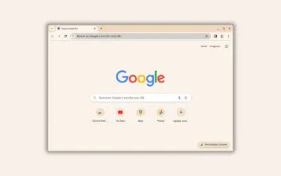 Minimalist Horchata theme for Chrome browser with warm beige background