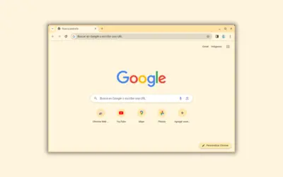 Minimalist Mango theme for Chrome browser with sunny yellow background