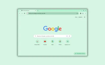 Minimalist Mint theme for Chrome browser with fresh green background