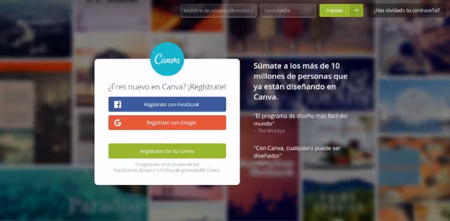 Realizar diseño grafico online con Canva