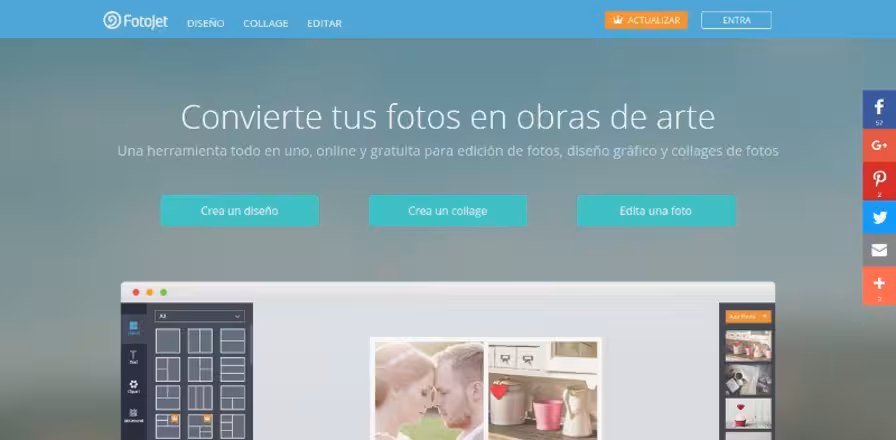 Fotojet herramienta de diseño online