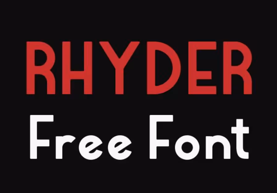 fuente gratis Rhyder