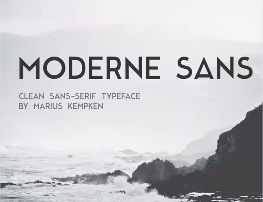 Moderne sans diseño gráfico con fuentes gratis