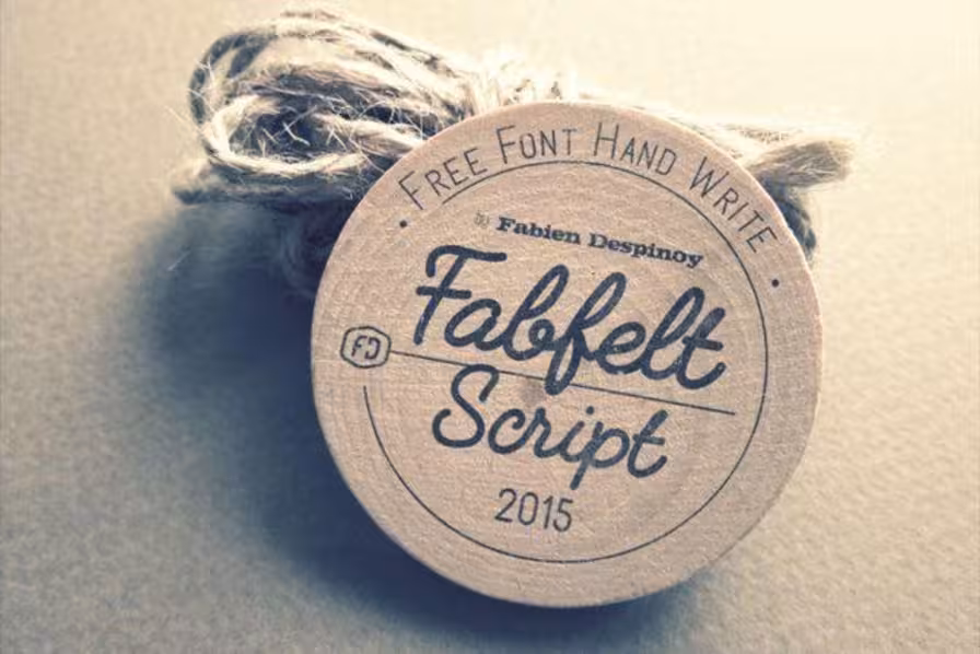 Fabfelt script bella fuente con diseño vintage