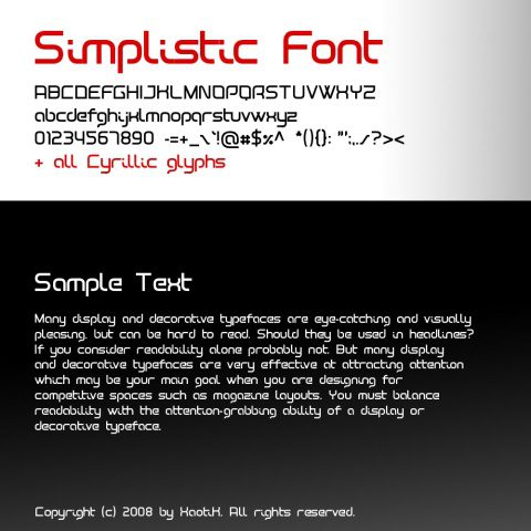Simplistic Font