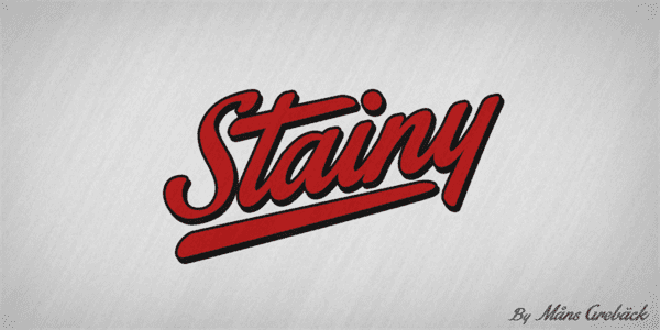 Stainy font