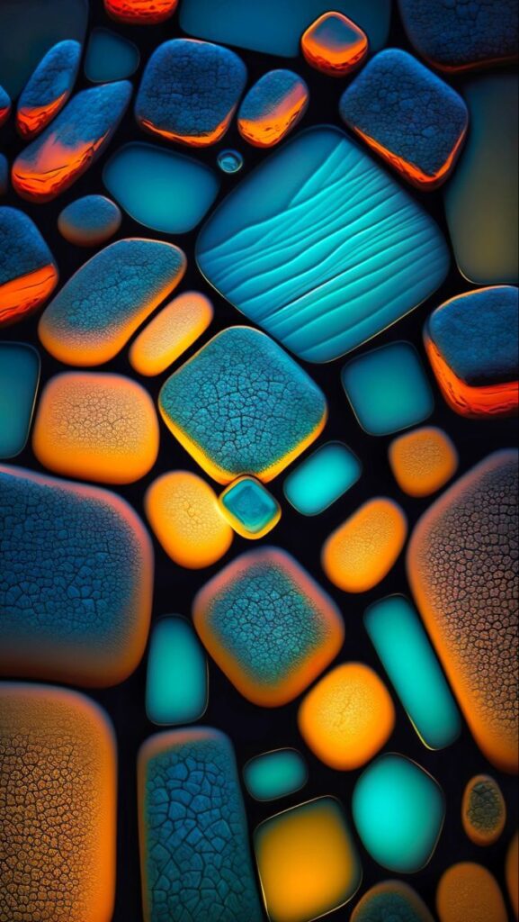 iPhone Wallpaper 4k - precious rocks with bright colors