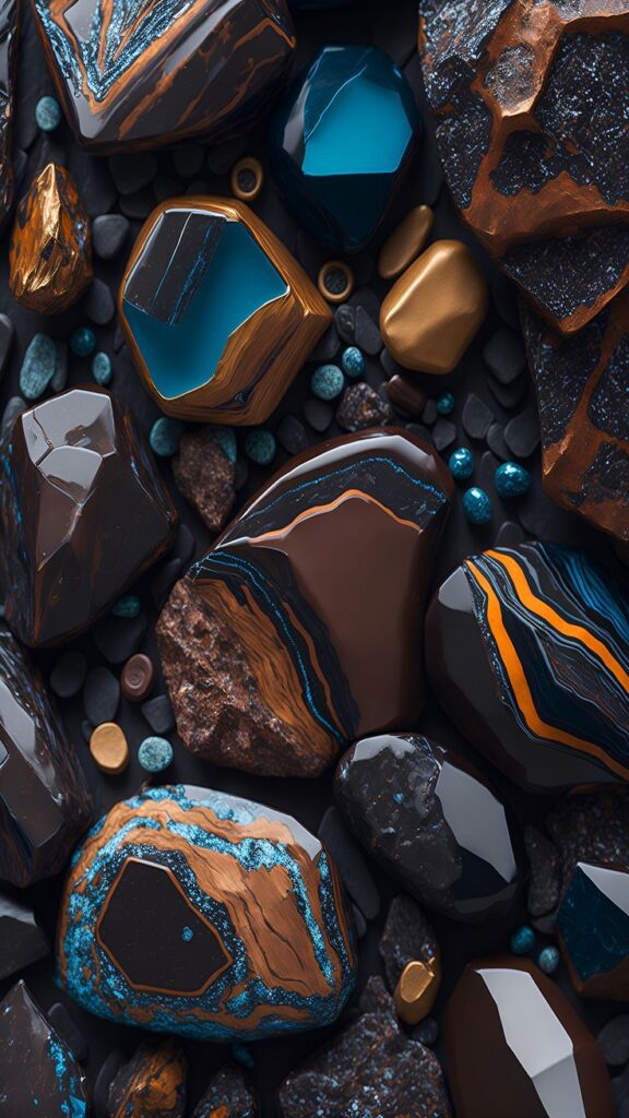 iPhone wallpaper 4k - rocks in a clear river